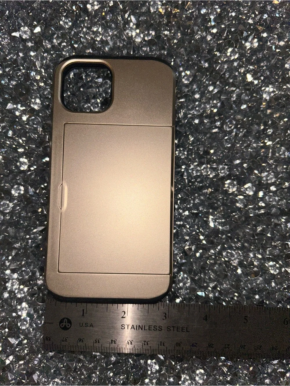 iPhone 15 wallet Slim Metallic Gold Laptop Accessory Cover